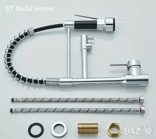 МУЛТИФУНКЦИОНАЛЕН КУХНЕНСКИ СМЕСИТЕЛ С 360° РОТАЦИЯ, снимка 9 - Смесители - 50909412