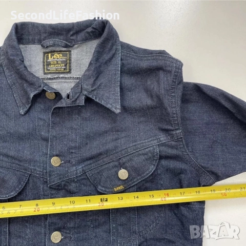 Дамско дънково Яке LEE Blue Vintage Denim Slim Fit, размер XL, снимка 3 - Якета - 52262261