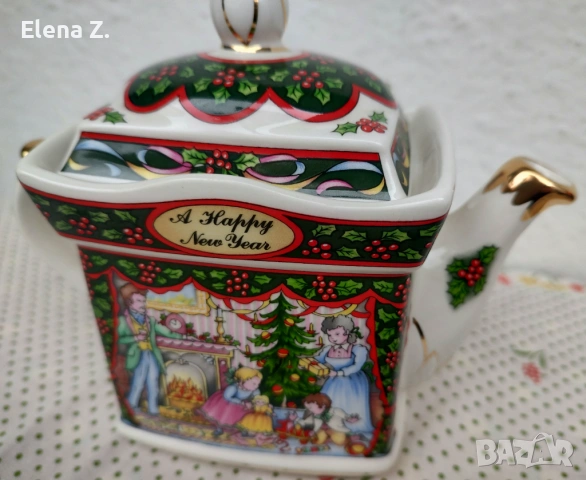 Винтидж коледен чайник Sadler, Англия, снимка 7 - Аксесоари за кухня - 53999985