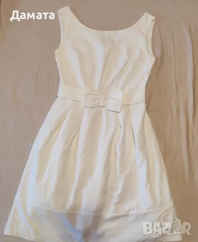 Обувки на ток и къса дамска бяла рокля, снимка 7 - Дамски обувки на ток - 46232668