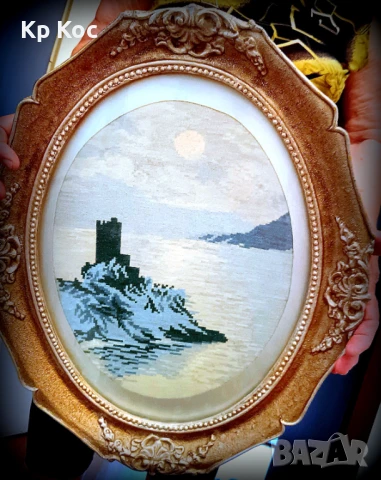 ръчно ушит гоблен Замъкът Иф / Замък Монте Кристо, снимка 2 - Гоблени - 50991651