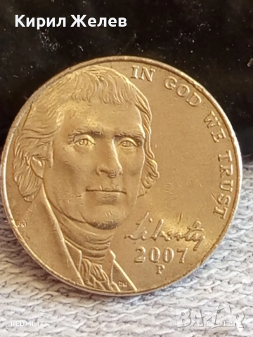 Монета 5 цента 2007г. АМЕРИКА рядка за КОЛЕКЦИЯ ДЕКОРАЦИЯ 51910, снимка 5 - Нумизматика и бонистика - 52387937