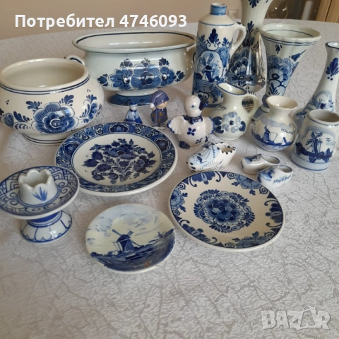 Колекция автентичен холандски порцелан Делфт / Delft Blue – лот, снимка 2 - Колекции - 53948209