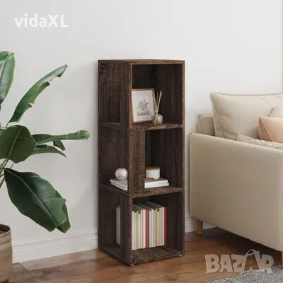 vidaXL Ъглов шкаф, кафяв дъб, 33x33x100 см, инженерно дърво(SKU:825830), снимка 3 - Шкафове - 49182529