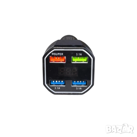 Адаптер за запалка с 4 порта и волтметър, снимка 2 - Аксесоари и консумативи - 51672228