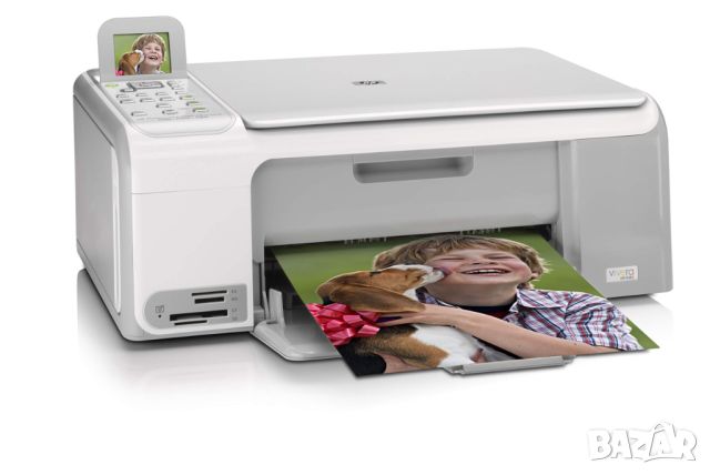 HP Photosmart C4180 All-in-One / цветен мастилоструен принтер скенер копир / състояние: отлично, снимка 16 - Принтери, копири, скенери - 45568584