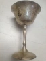 метална посребрена стара чаша с високо столче , снимка 8