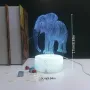 Холограмна 3D LED лампа Слон-дистанционно управление 16 цвята+други режими на управление, снимка 8