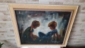 Картина "Деца" - маслени бои на платно - 73/63см  , снимка 4