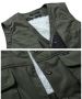 Мъжка зимна топла вълнена жилетка - Outdoor жилетка с джобове, термо зимна жилетка без ръкави - XL, снимка 5