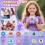 Нова Детска камера с моментен печат 1080P + 32GB + игри (лилава) за деца, снимка 2