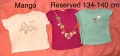 Mango, Reserved и др.лот тениски за момиче 134-140 см, снимка 1