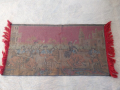 Стар италиански плюшен ковьор за стена, 104 cm x 54.5 cm, снимка 2
