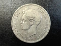 СРЕБРО Испания 5 песети 1898, снимка 1