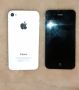 Два броя мобилни телефони iPhone бял и черен корпус