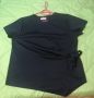 Черна блузка с панделка, снимка 1 - Тениски - 45864853