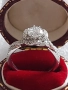 Прекрасен дамски златен пръстен с 1 карат брилянт плюс 74 брилянта тегло 0.5 карата,сертификат , снимка 8