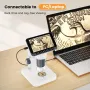 Цифров микроскоп LCD дисплей 4,5 инча 1080P 1000X 8 LED светлини, снимка 4