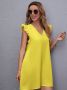 Дамска рокля в лимонено жълто , снимка 2