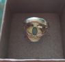 Нов сребърен пръстен с ларимар ( Доминикана), снимка 3