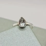 Сребърен пръстен с бял Топаз , снимка 3