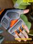 Еластични ръкавици без пръсти за колоездене, черно с оранжево - КОД 4056, снимка 2