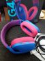 Безжични слушалки Logitech G435 (само Bluetooth!), геймърски слушалки с микрофон, цвят: син/розов, снимка 9