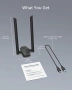 AX1800 High Gain WLAN Stick Long Range Adapter – Dual Band 1201 Mbps 5GHz/2.4GHz, снимка 7