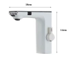 Бял смесител за мивка, със сензори на батерии, снимка 5
