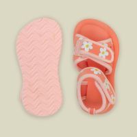 Бебешки  сандали цвят корал за плаж размер 23, снимка 1 - Детски джапанки - 45402991