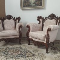 Италианска барокова гарнитура, снимка 17 - Дивани и мека мебел - 45373658
