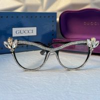 Gucci очила за компютър прозрачни  с камъни слънчеви диоптрични рамки, снимка 5 - Слънчеви и диоптрични очила - 45200394