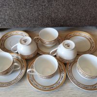 Нов порцеланов сервиз за дълго кафе или чай с декор тип "шевица", снимка 4 - Сервизи - 45708218