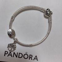 Сребърни гривни с печат Pandora, снимка 1 - Гривни - 45135700