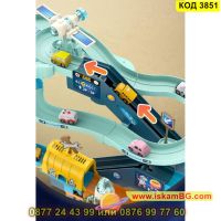 Игра за деца писта с колички на няколко нива - Космическа база - КОД 3851, снимка 5 - Коли, камиони, мотори, писти - 45420040