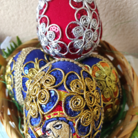 Бродирани яйца подходящи за Великденска декорация., снимка 6 - Декорация за дома - 45062669