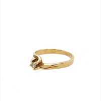 Златен дамски пръстен с диамант 1,98гр. размер:50 14кр. проба:585 модел:23528-4, снимка 3 - Пръстени - 45403454
