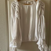 Нова разкошна елегантна бяла блуза топ буфан ръкав барок бароков стил, снимка 7 - Блузи с дълъг ръкав и пуловери - 45299376