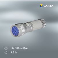 Мощен мини ув фенер UV лед лампа фенерче Varta ултравиолетова светлина, снимка 6 - Друга електроника - 45399532