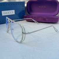 Gucci прозрачни слънчеви очила авиатор с камъни очила за компютър, снимка 6 - Слънчеви и диоптрични очила - 45242035