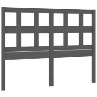 vidaXL Горна табла за легло, сива, 205,5x4x100 см, бор масив(SKU:818942, снимка 1 - Спални и легла - 45483827