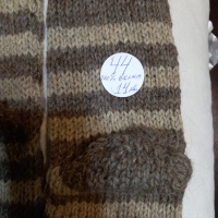 Ръчно плетени мъжки чорапи от вълна размер 44, снимка 14 - Мъжки чорапи - 44530770