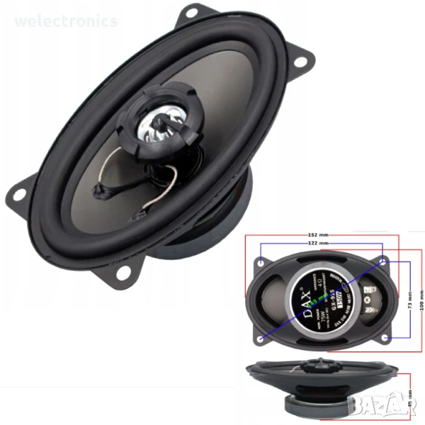 Говорители за автомобил GX-915 10X15cm. Комплект 2бр., снимка 1