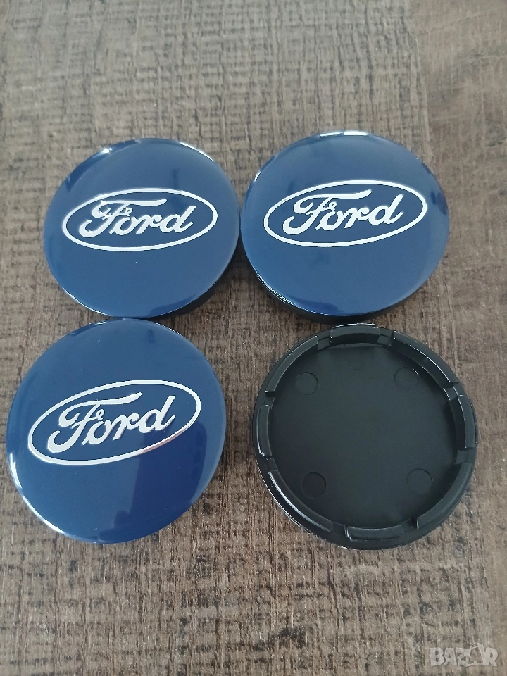 Капачки за джанти Форд сини 52/ 55/60 , снимка 1