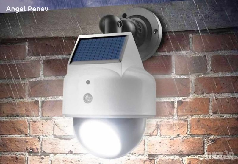 Соларна лампа със сензор за движение и дистанционно управление тип фалшива видеокамера JX-5116, снимка 1