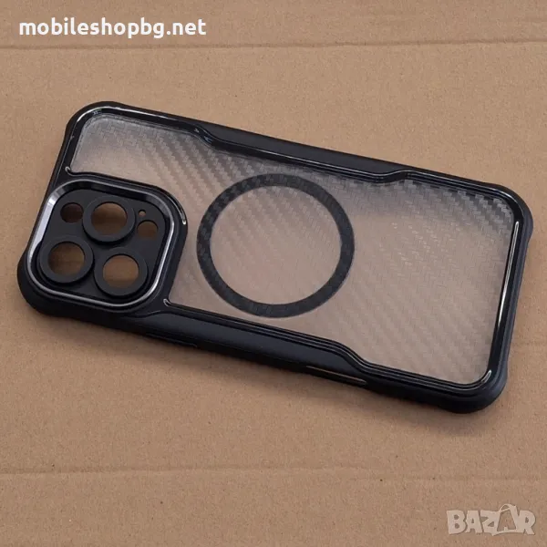 iPhone 16 Pro Max кейс MagSafe удароустойчив Carbon , снимка 1