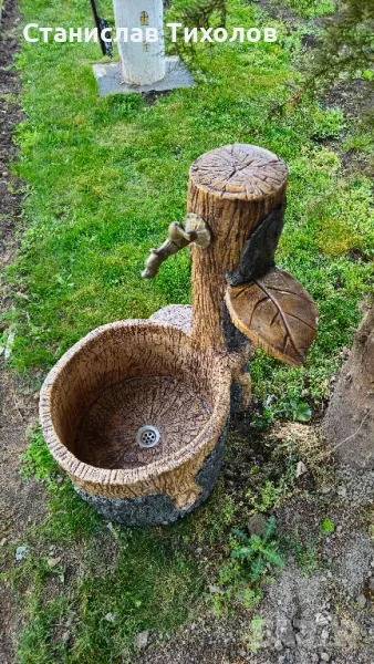 Градински чешми от щампован бетон, снимка 1