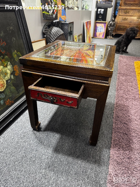 Помощна масичка дърворезба, снимка 1