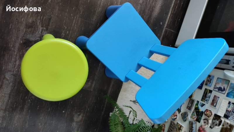 детско столче и табуретка за употреба на открито/закрито, снимка 1