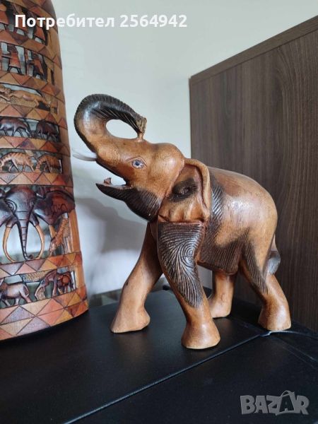 Дървен слон, снимка 1